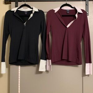 Brooks Brothers (Set of 2) Long Sleeve Marron and Navy Size XS